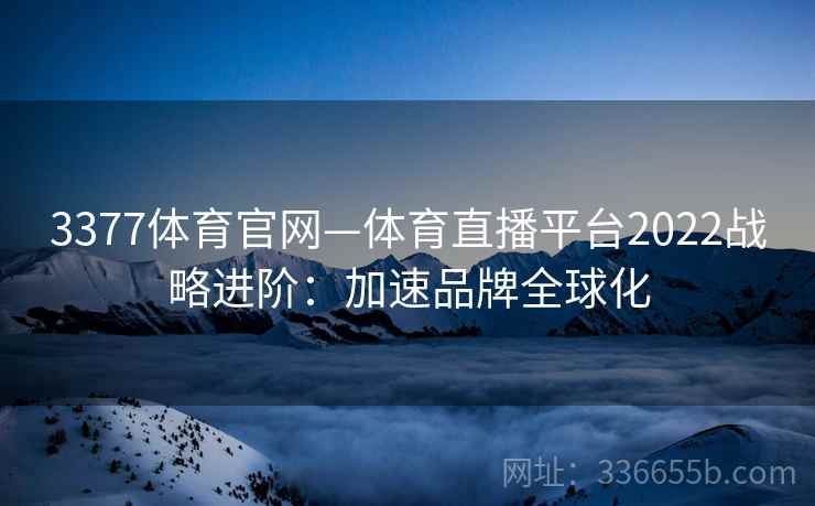 3377体育官网—体育直播平台2022战略进阶:加速品牌全球化