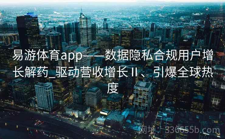 易游体育app——数据隐私合规用户增长解药_驱动营收增长Ⅱ、引爆全球热度