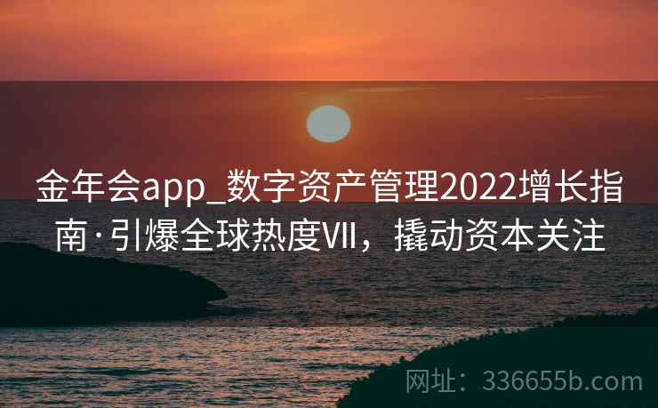 金年会app_数字资产管理2022增长指南·引爆全球热度Ⅶ,撬动资本关注
