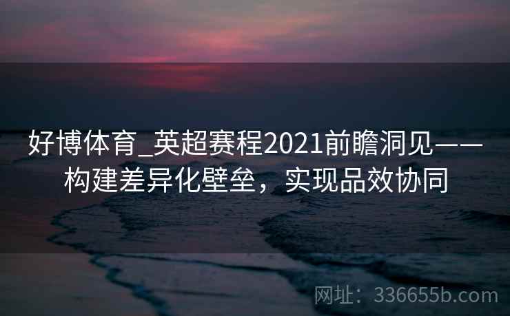 好博体育_英超赛程2021前瞻洞见——构建差异化壁垒，实现品效协同