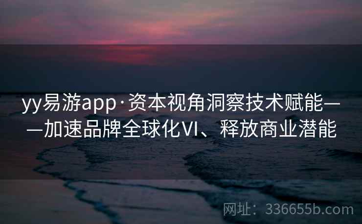 yy易游app·资本视角洞察技术赋能——加速品牌全球化Ⅵ、释放商业潜能